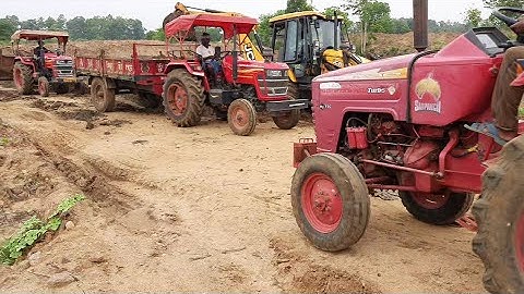New Jcb 3dx Ecoxcellence Loading Soil On Mahindra And Swaraj Tractor | All about Tractors and Jcb