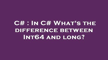 C# : In C# What