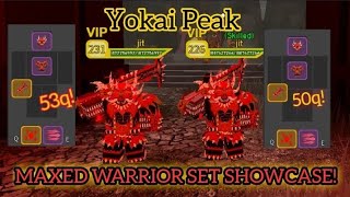 *NEW* MAX PURPLE AKUMA WAR SET SHOWCASE! - Dungeon Quest Yokai Peak