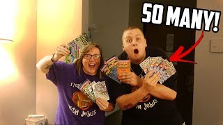 WE BOUGHT EVERY LOTTERY TICKET IN THE MACHINE! I Spent $100 On Lottery Tickets