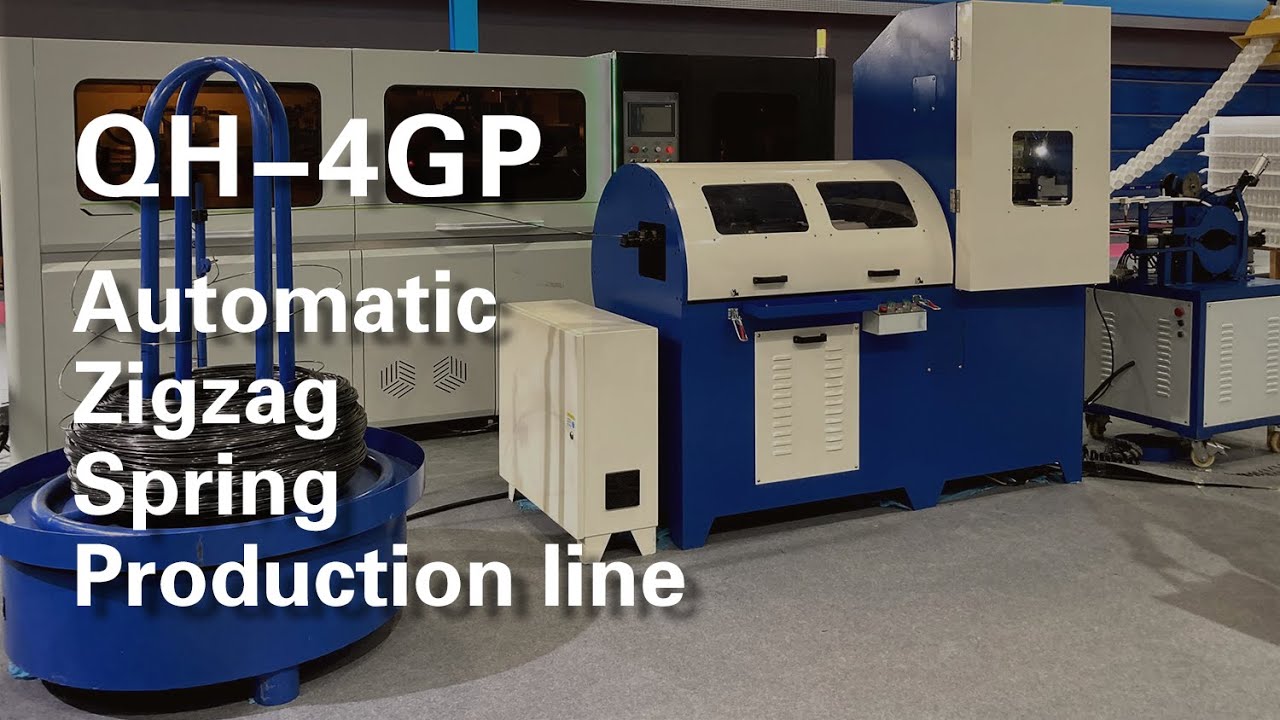 Automatic Zig Zag Sofa Spring Machine Production Line QH-4GP - YouTube