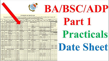 BA/BSC/ADP Part 1 | 3rd year | Practical Date Sheet 2020 | Punjab University | Watch Video