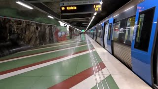 Stockholm Metro Ride - Kungsträdgården To T-Centralen 5X Escalator, 1 Travellator Se 290825