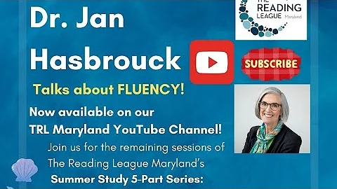 Dr. Jan Hasbrouck presents about fluency:  The Reading League Maryland NRP Series