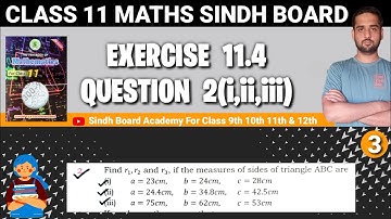 Sindh Board First year Mathematics Chapter 11 Exercise 11.4 Ques 2(i,ii,iii) Appli of Trigonometric