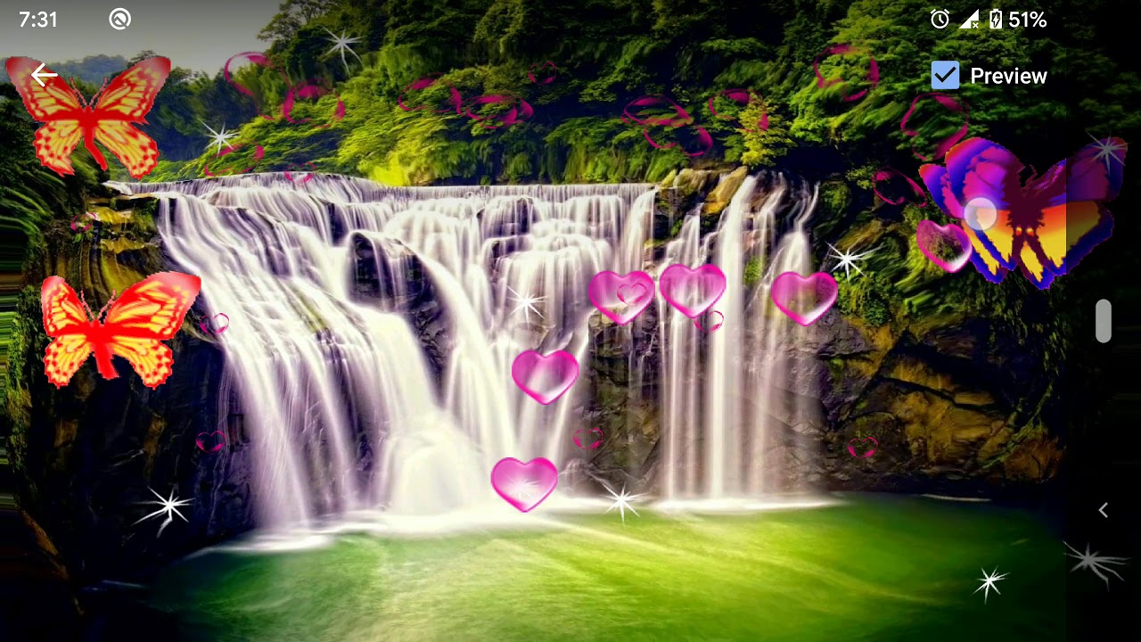 Neon waterfall iPhone Live Wallpaper  Download on PHONEKY iOS App