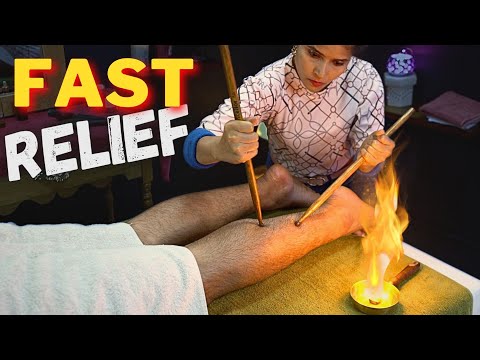 Painkiller Strong MUSCLES PAIN RELIEF Leg Reflexology With Fire Oil By Indian Cosmic Lady