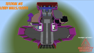 How To Build FNAF: Security Breach In Minecraft! | Part 3: Lobby Walls/Roofs