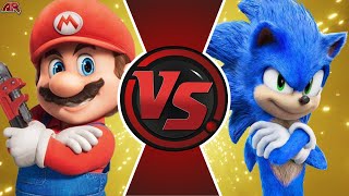 MARIO vs SONIC: Movie Edition! CARTOON FIGHT CLUB