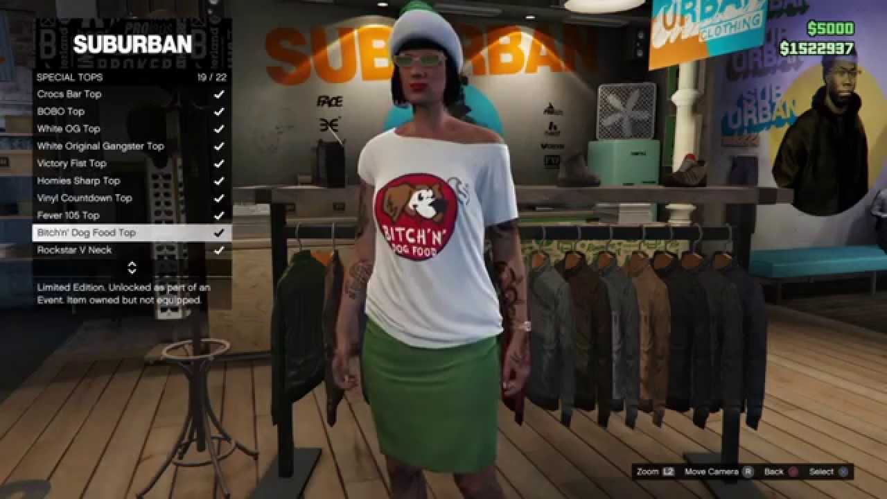 GTA V Online - The White Bitch'n Dog Food Shirt in Special Crate Drop ...