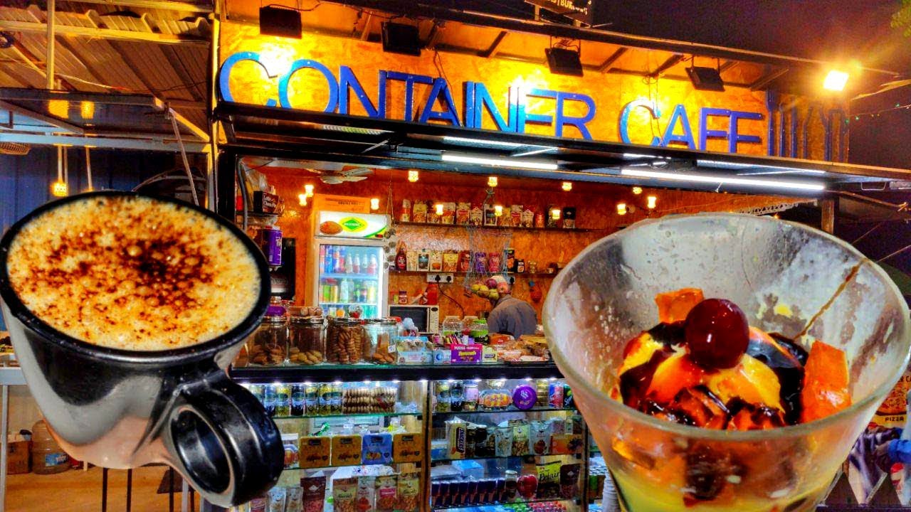 INDIAN STREET FOOD | Container Cafe Coffee Shop Chennai to Bangalore NH48