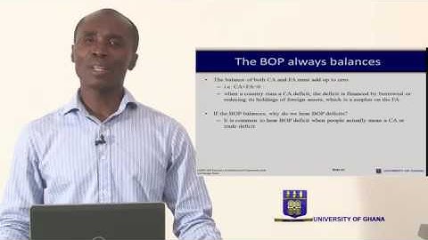 UGBS 204 : SESSION 12 - BALANCE OF PAYMENTS AND EXCHANGE RATE