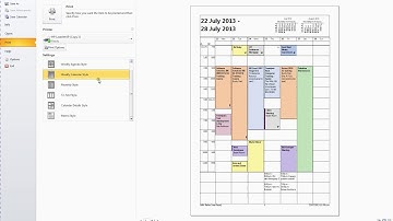Microsoft Outlook 2010 Mastering Video 53 Printing Calendars