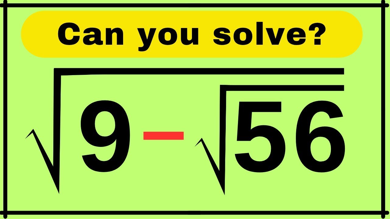 Germany | A Nice Nested Square Root Math Olympiad Problem| Maths Olympiad| Can you solve this?