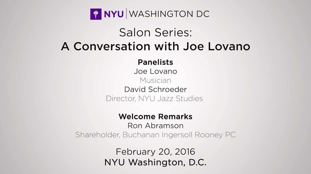 Salon Series: A Conversation with Joe Lovano