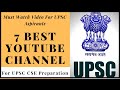 7 best youtube  channel for upsc cse preparation  free ias preparation