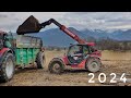 Hnojenie 2024 [ 3x Case IH, Man &amp; Manitou ] Rozmetanie hnoja s rozmetadlami Samson SP 15