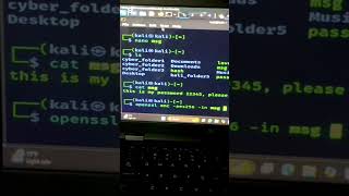 How to encrypt massage in Kali Linux 