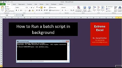 Run Batch script in background | Jenkins in background | Excel VBA Tips & Tricks