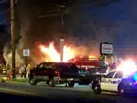 the burning of the tom sawyer diner.