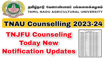 TNJFU Counseling Today Important Updates 👍