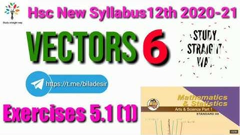 Vectors maths class 12 Exercises 5.1  Maharashtra board New syllabus