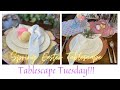 SPRING EASTER TABLESCAPE!!! TABLESCAPE TUESDAY!!! #tablescapetuesday