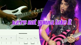 How to play | we're not gonna take it-Twisted Sister(guitar solo with Tab lesson)