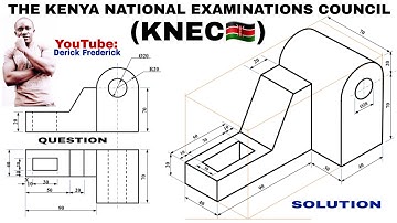TD - Isometric Drawing of a Machined Block (KNEC 🇰🇪). @derickfrederickTD
