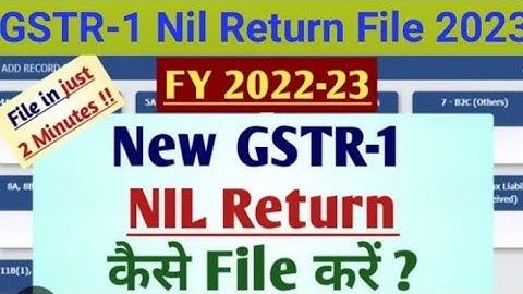 New GSTR-1 Nil Return कैसे File करें ? GSTR 1 Nil Return filing April 2023 | LATEST & EASY PROCESS