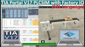 PLCSIM S7-1500 connect with Factory IO basic tutorial STL Language