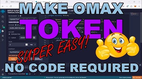 How to easily and quickly create a TOKEN on OMAX Blockchain with OMAX Contract Wizard - No CODE