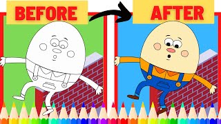 how to draw Humpty dumpty with song lyrics | baby costume | drawing best song nursery-rhymes poem