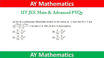 Let f(x) be a Continuously Differentiable Function on the Interval (0, infinite) #maths #aymqb