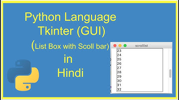 List With ScrollBar In Tkinter | In hindi
