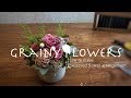 How to make Preserved flower arrangement.Pink rose and refreshing green.【DIY】