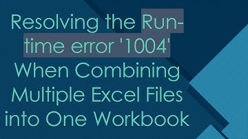 Resolving the Run-time error 