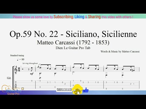 Free Siciliana by Matteo Carcassi sheet music