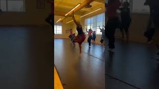 African dance dundunba steps taught by ERIKA RANDOLPH #africandance #shorts #viral #dance #trending