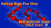 Roblox Mega Fun Obby 2 New Working Code July 2020 Youtube