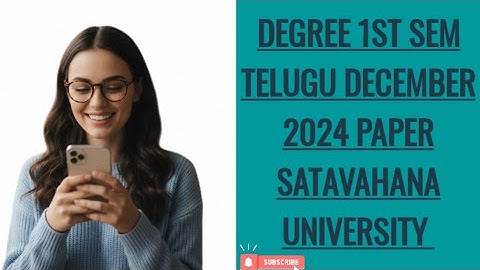 1st Semester Telugu December 2024 year question paper Satavahana University||BSC,BBA,B.com,B.A||