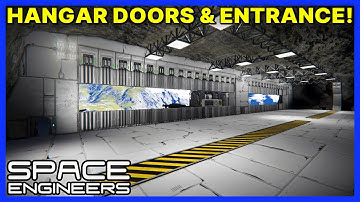 Building the HANGAR DOORS & ENTRANCE! - Vanilla SPACE ENGINEERS Gameplay - Survival - Ep 5