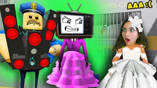 😨 ПОБЕГ С ЧИТАМИ со СВАДЬБЫ БАРРИ ТВ ВУМЕН 😳 ROBLOX! БАЛДИ ПОДСТАВИЛИ СКИБИДИ Говорящий кот РОБЛОКС