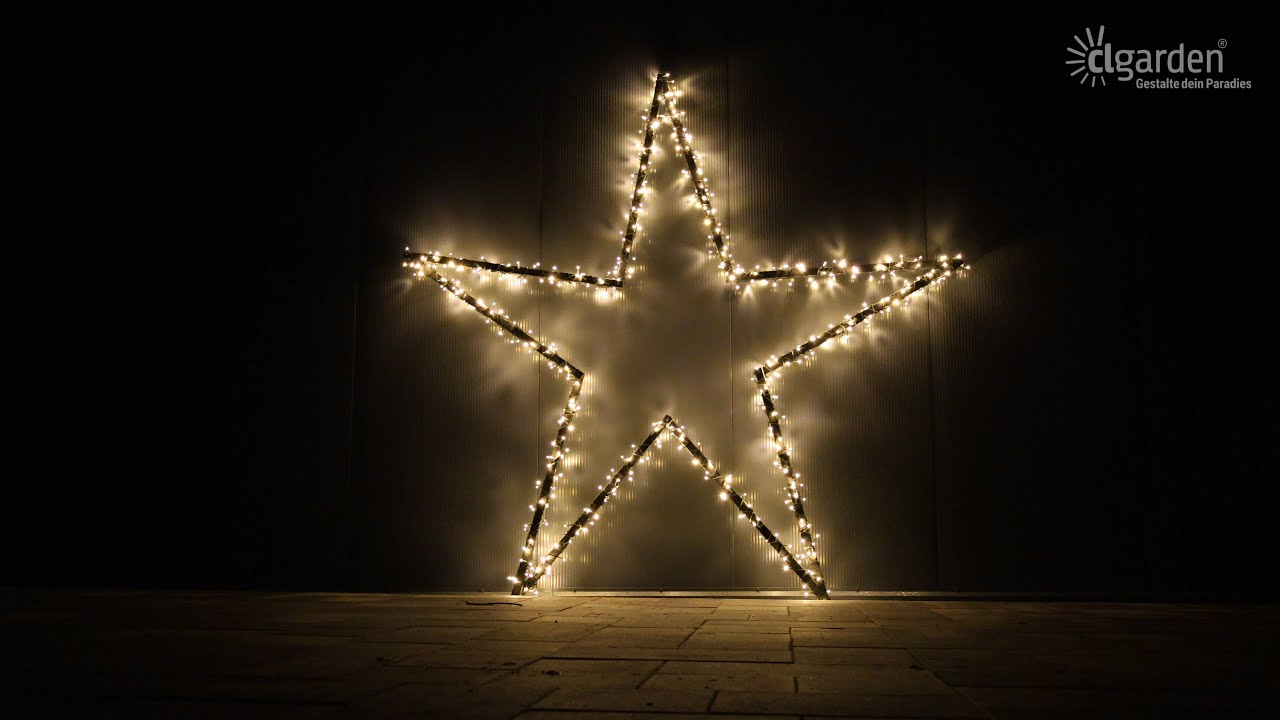 XXL Weihnachtsstern Aluminium 1,6m Outdoor - Steckbar Wetterfest  Minimalistisch Gartendekoration Outdoor Weihnachtsdeko 1,6m