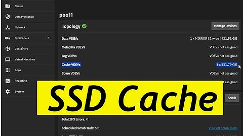 SSD gebruiken voor caching in TrueNAS
