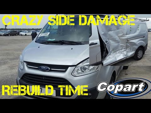 damaged ford transit custom