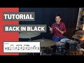 Cómo tocar BACK IN BLACK en batería (TUTORIAL Español) - AC/DC