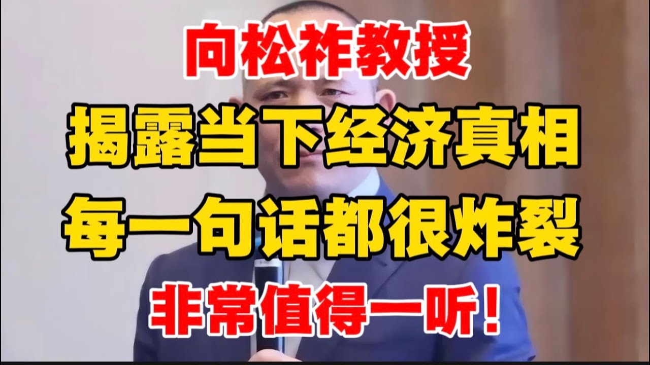 【向松祚教授】揭露当下经济真相,每一句话都很炸裂!信息量非常大! - YouTube