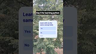 Day 0: challenge to learn Python#pythonchallenge #pythontutorial #learnpython #pythonlearning
