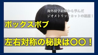 左右対称なボックスボブの秘訣とは シンメトリースタイルの代名詞ボックスボブを切ってみた Youtube